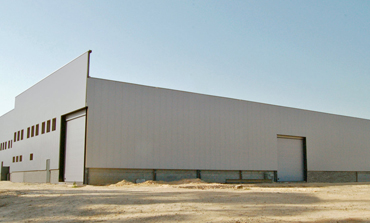 Bonded warehouse interior with racked inventory