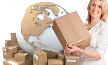 Warehouse worker carrying a carton for a consumption entry